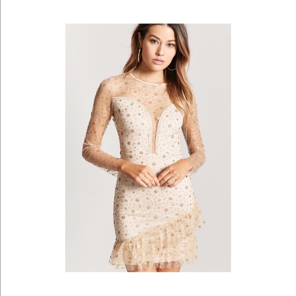 Forever 21 | Sheer Mesh Glitter Mini Dress